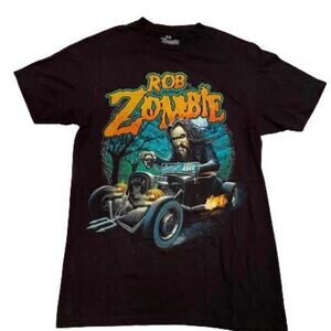 Rob Zombie Adult SM Hell Bound Dragula Car Cartoon Graphic T-shirt